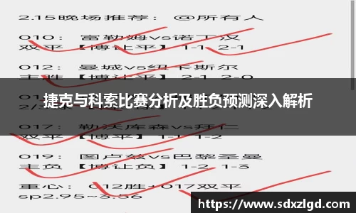 捷克与科索比赛分析及胜负预测深入解析